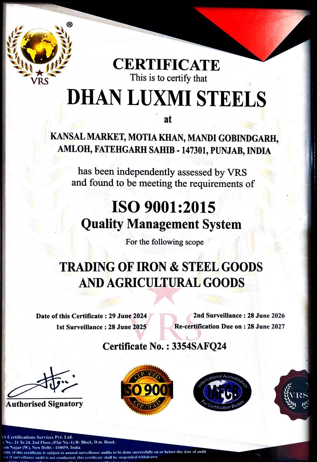 ISO Certified